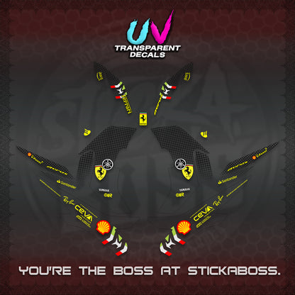 AEROX V2 UV TRANSPARENT DECALS (2026 HORSE RACE DESIGN) STICKER DECALS By STICKABOSS