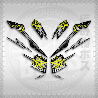 STICKER DECALS for AEROX V3 ALPHA TURBO INDO (AV3STLASA) By STICKABOSS (SOFIE LAMINATED WATERPROOF)