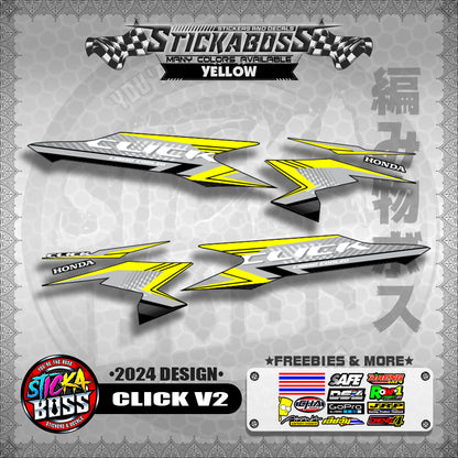 CLICK V2 STOCK DECALS ( 2024 DESIGN )【WITH FREEBIES】