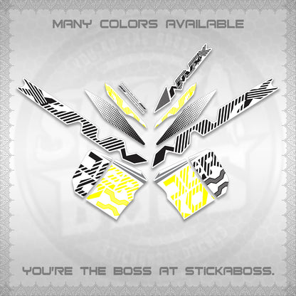 AEROX V2 NVX FOR WHITE DECALS (2024 NEW 001 DESIGN) STICKER DECALS By STICKABOSS