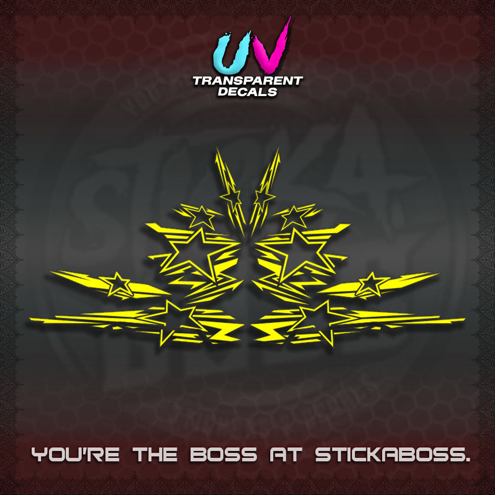 AEROX V3 INDO UV TRANSPARENT DECALS (0006 NEW STAR EDITION)STICKER DECALS By STICKABOSS