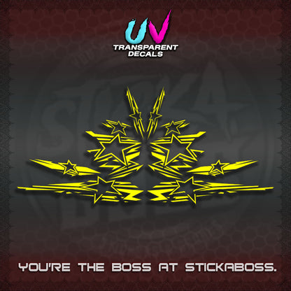 AEROX V3 INDO UV TRANSPARENT DECALS (0006 NEW STAR EDITION)STICKER DECALS By STICKABOSS