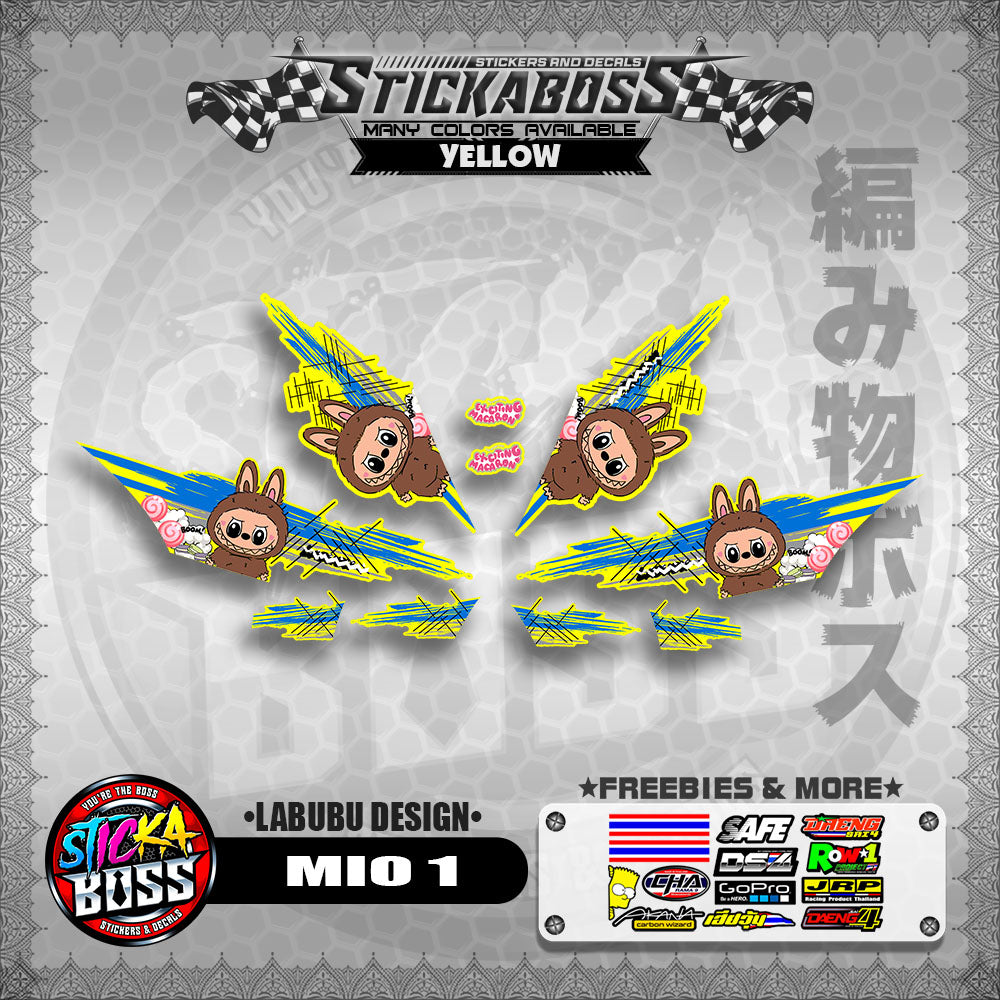 MIO 1 STICKER DECALS ( LABUBU DESIGN )【WITH FREEBIES】