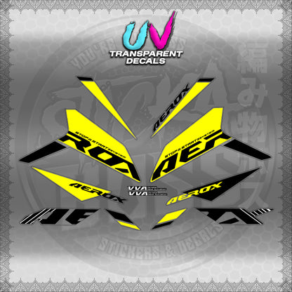【PREMIUM UV PRINT】TRANSPARENT AEROX V3 ALPHA TURBO INDO (AV3SODE25)【WITH FREEBIES】