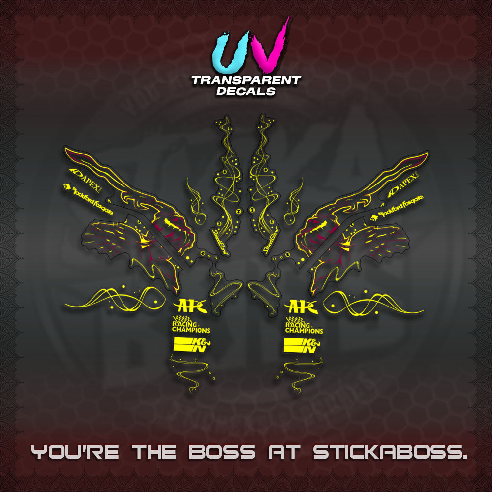 AEROX V3 ALPHA TURBO UV TRANSPARENT DECALS (SUKI 2FAST & 2FURIOUS)STICKER DECALS By STICKABO