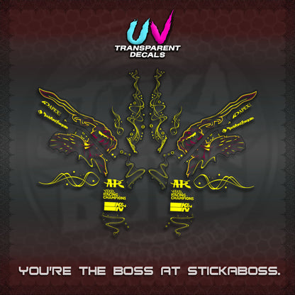 AEROX V3 ALPHA TURBO UV TRANSPARENT DECALS (SUKI 2FAST & 2FURIOUS)STICKER DECALS By STICKABO