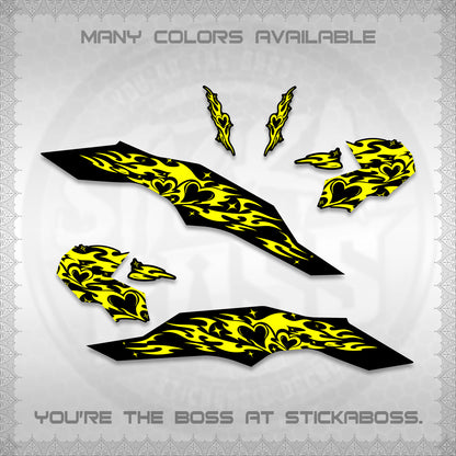 CLICK 125 V3 DECALS (2026 TRIBAL HEART DESIGN) STICKER KITS BY STICKABOSS