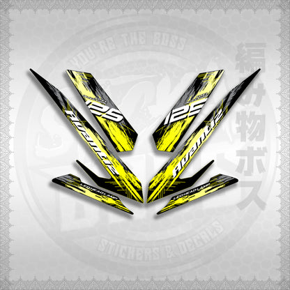 MIO SOUL I 125 GT EGO AVANTIZ STROKE DESIGN STICKER DECALS By STICKABOSS SOFIE LAMINATED WATERPROOF