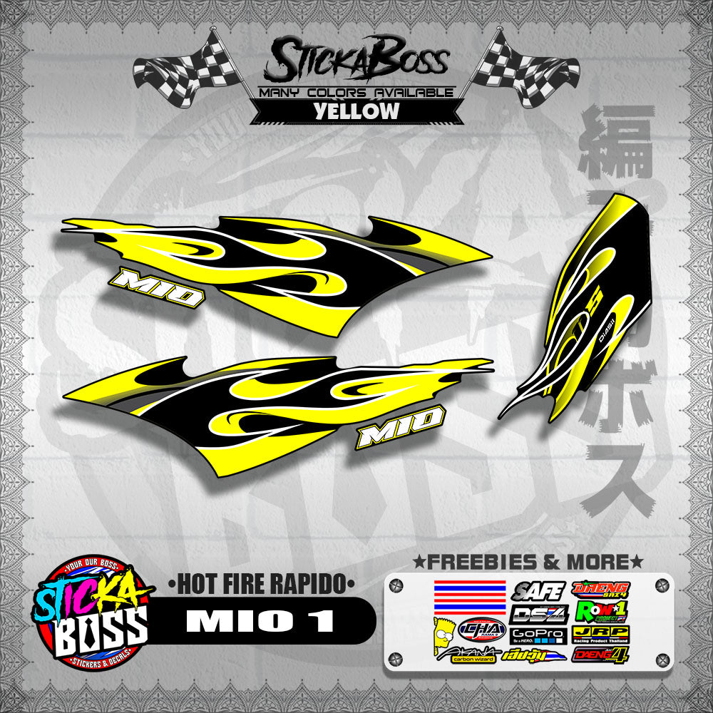 MIO 1 DECALS ( HOT FIRE RAPIDO )【WITH FREEBIES】