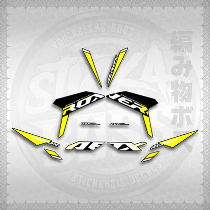 STICKER DECALS for AEROX V3 ALPHA TURBO INDO (AV3SODE25) By STICKABOSS (SOFIE LAMINATED WATERPROOF)