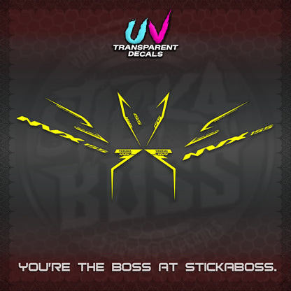 AEROX 155 V2 UV TRANSPARENT STRIPING DECALS (2022 NVX 1-TONE) STICKER KITS BY STICKABOSS