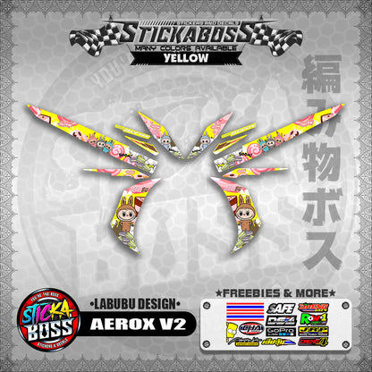 AEROX V2 STICKER DECALS ( LABUBU DESIGN )【WITH FREEBIES】