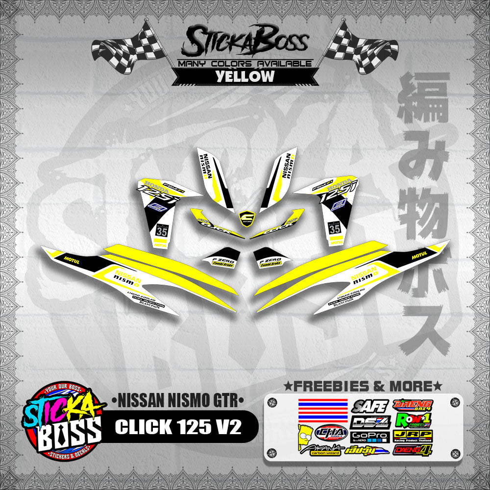 CLICK 125 V2 DECALS ( NISSAN NISMO GTR )【WITH FREEBIES】