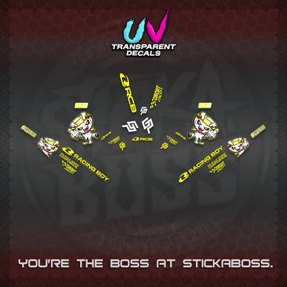 CLICK V3 UV TRANSPARENT DECALS (2026 RACE ZOMBIE DESIGN)STICKER DECALS By STICKABOSS