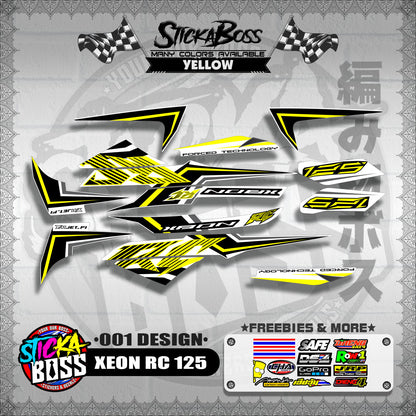 XEON RC 125 STOCK DECALS ( 001 DESIGN )【WITH FREEBIES】