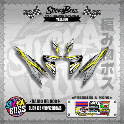 CLICK 125 / 150 V2 DECALS ( VARIO VR D001 )【WITH FREEBIES】