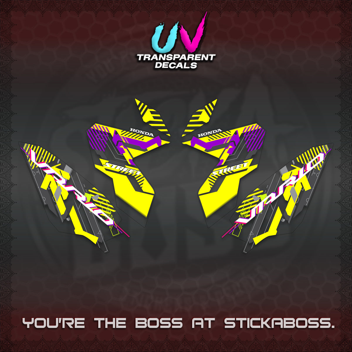 CLICK 125 V3 VARIO UV TRANSPARENT DECALS (2026 STREET STYLE EDITION) STICKER DECALS By STICKABOSS