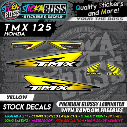 Honda TMX 125 Alpha (Stock Decals)【PREMIUM GLOSSY LAMINATED】