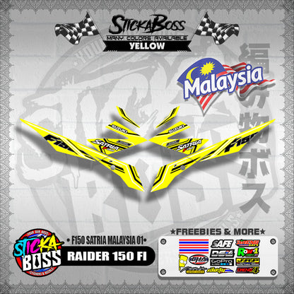 RAIDER 150 FI MALAYSIAN DECALS ( F150 SATRIA MALAYSIA 01 )【WITH FREEBIES】