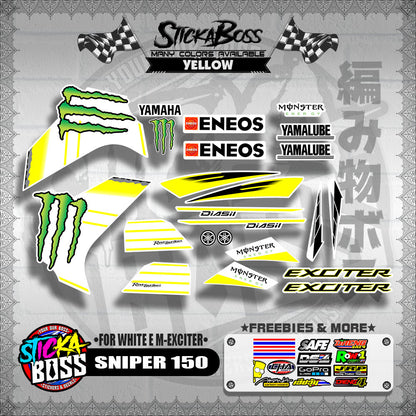 SNIPER 150 DECALS ( FOR WHITE E M-EXCITER )【WITH FREEBIES】