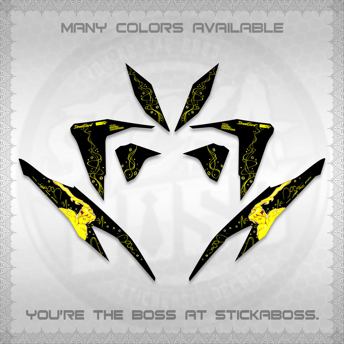 CLICK V2 DECALS (2026 2F2F SWIRL DESIGN) STICKER KITS BY STICKABOSS