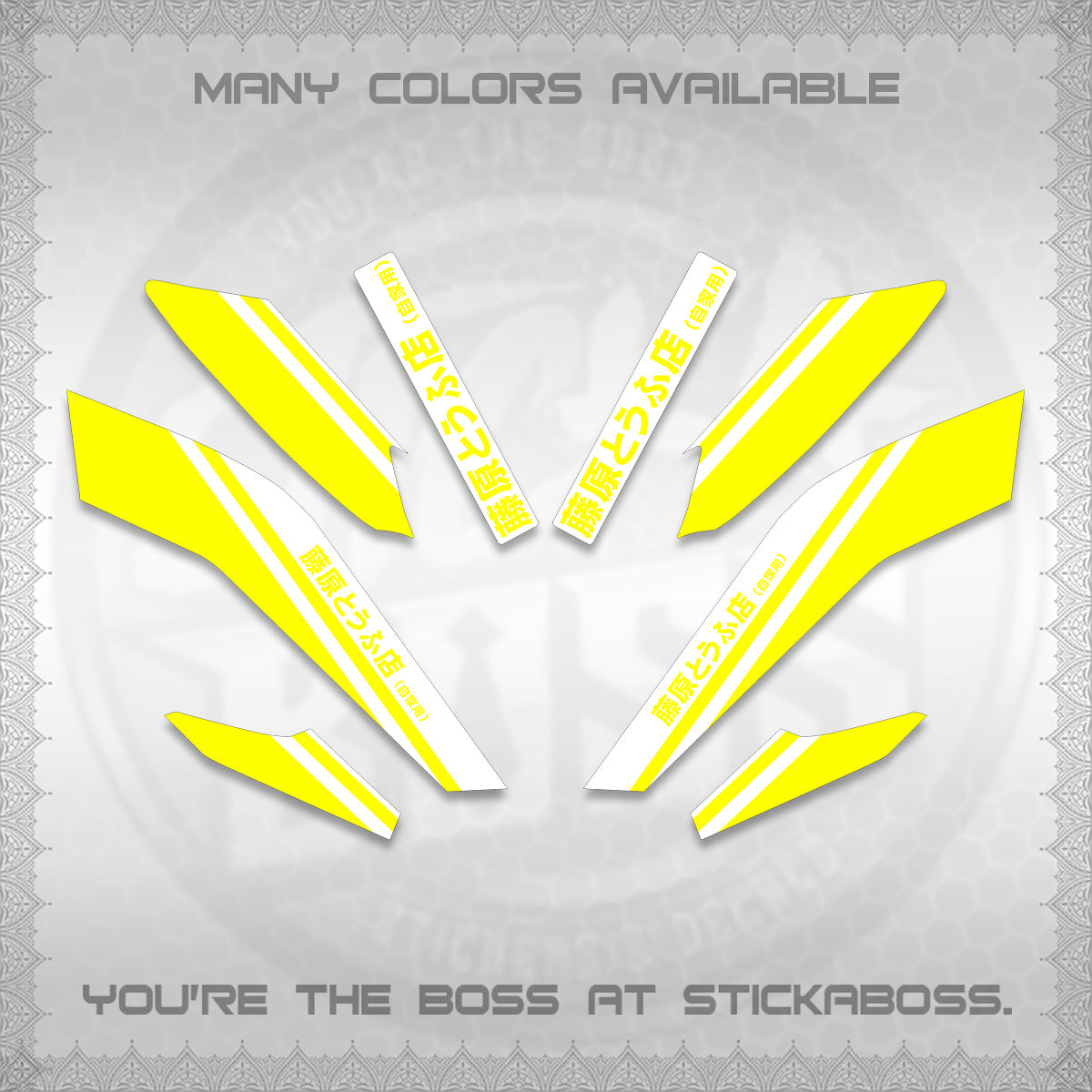 NMAX V2 FOR WHITE DECALS (TRUENO STYLE DESIGN) STICKER KITS By STICKABOSS