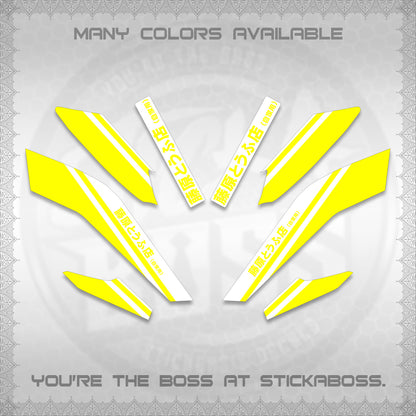 NMAX V2 FOR WHITE DECALS (TRUENO STYLE DESIGN) STICKER KITS By STICKABOSS