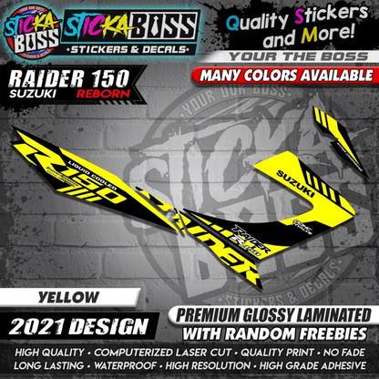 Suzuki Raider 150 Reborn Stock Decals ( 2021 Design )【WITH FREEBIES】