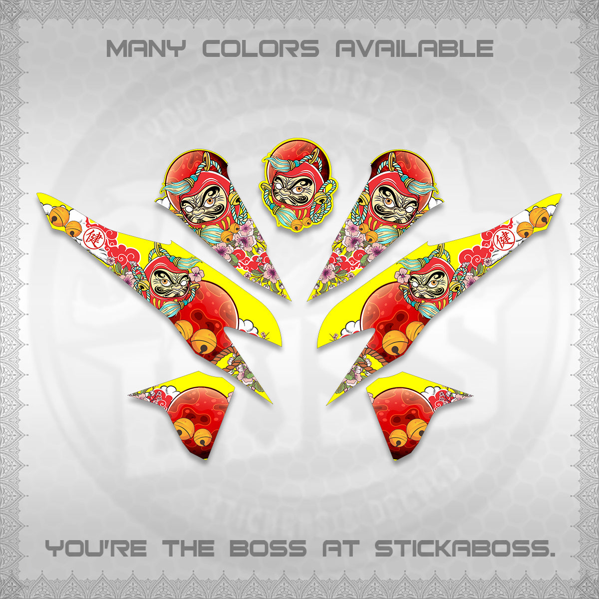 CLICK 125 V2 VARIO DECALS (DARUMA CLOUDS DESIGN) STICKER DECALS By STICKABOSS (Copy)
