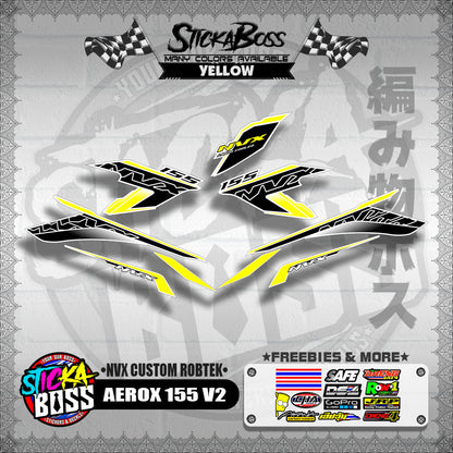 AEROX 155 V2 DECALS ( NVX CUSTOM ROBTEK )【WITH FREEBIES】