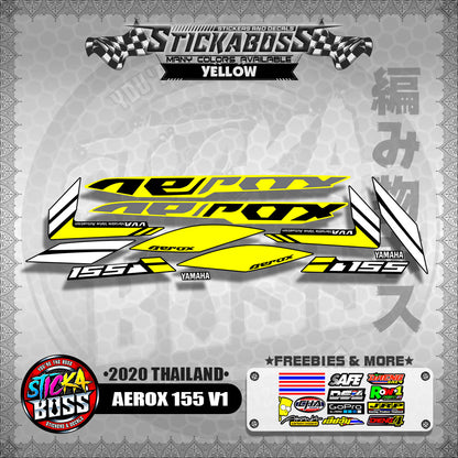 AEROX 155 V1 STOCK DECALS  ( 2020 THAILAND )【WITH FREEBIES】