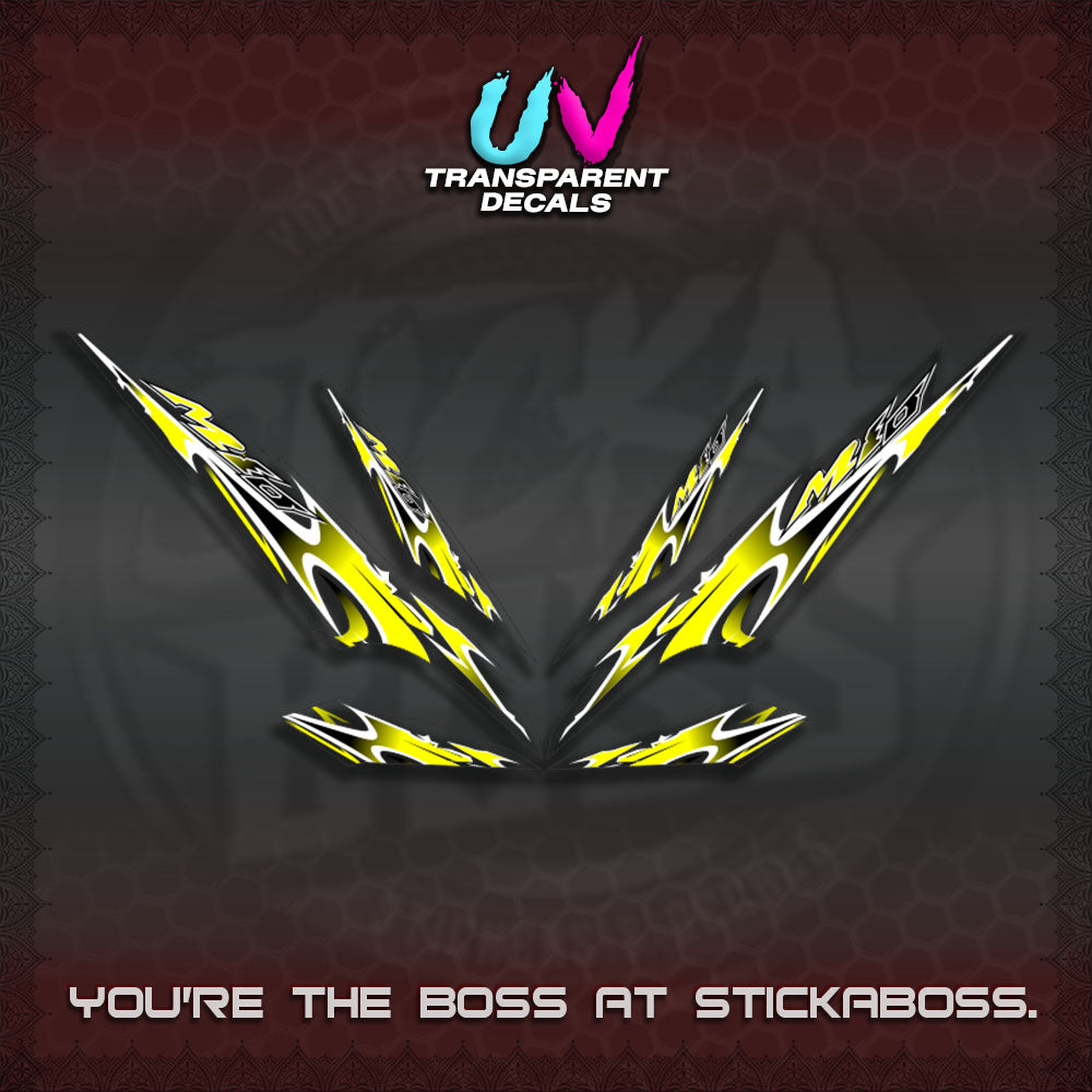 MIO 1 INDO UV TRANSPARENT (STRIPING A46 DESIGN)STICKER DECALS By STICKABOSS