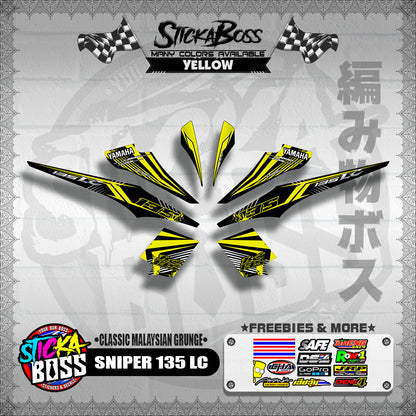 SNIPER 135 LC DECALS ( CLASSIC MALAYSIAN GRUNGE )【WITH FREEBIES】