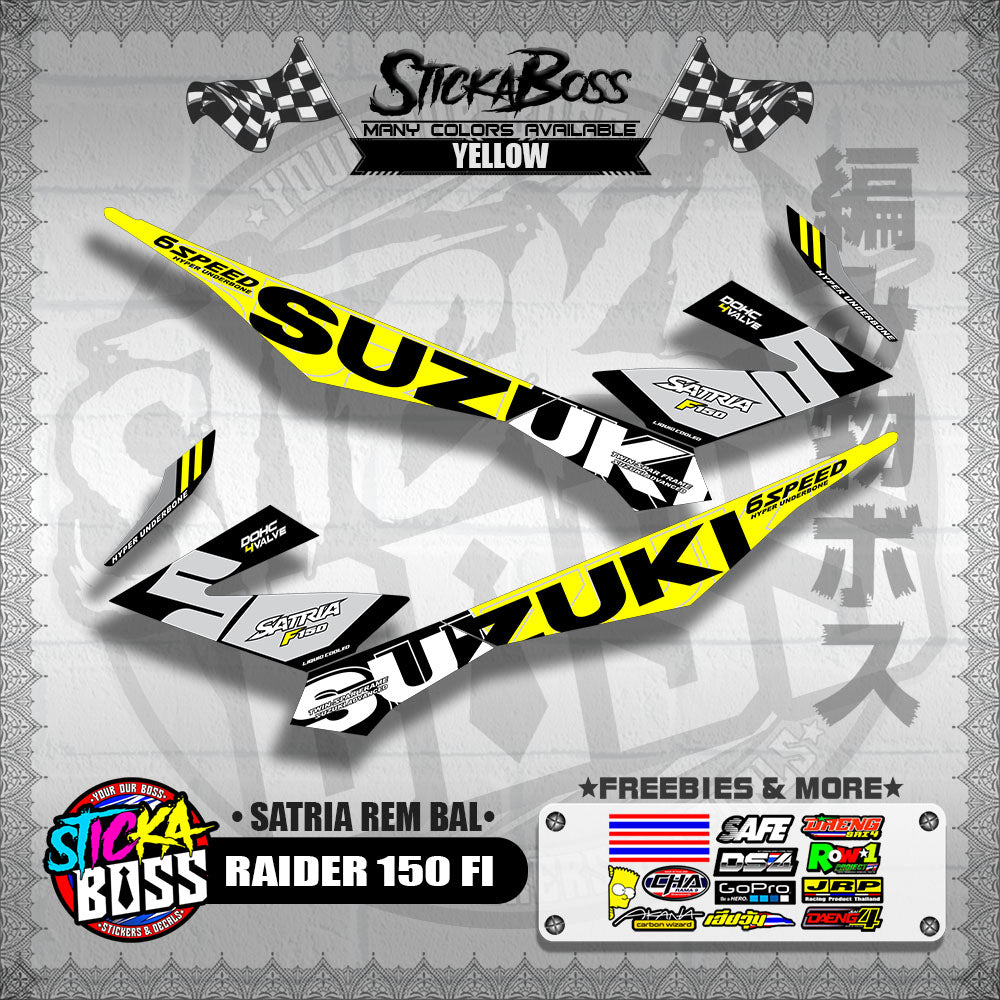 RAIDER 150 FI DECALS ( SATRIA REM BAL )【WITH FREEBIES】
