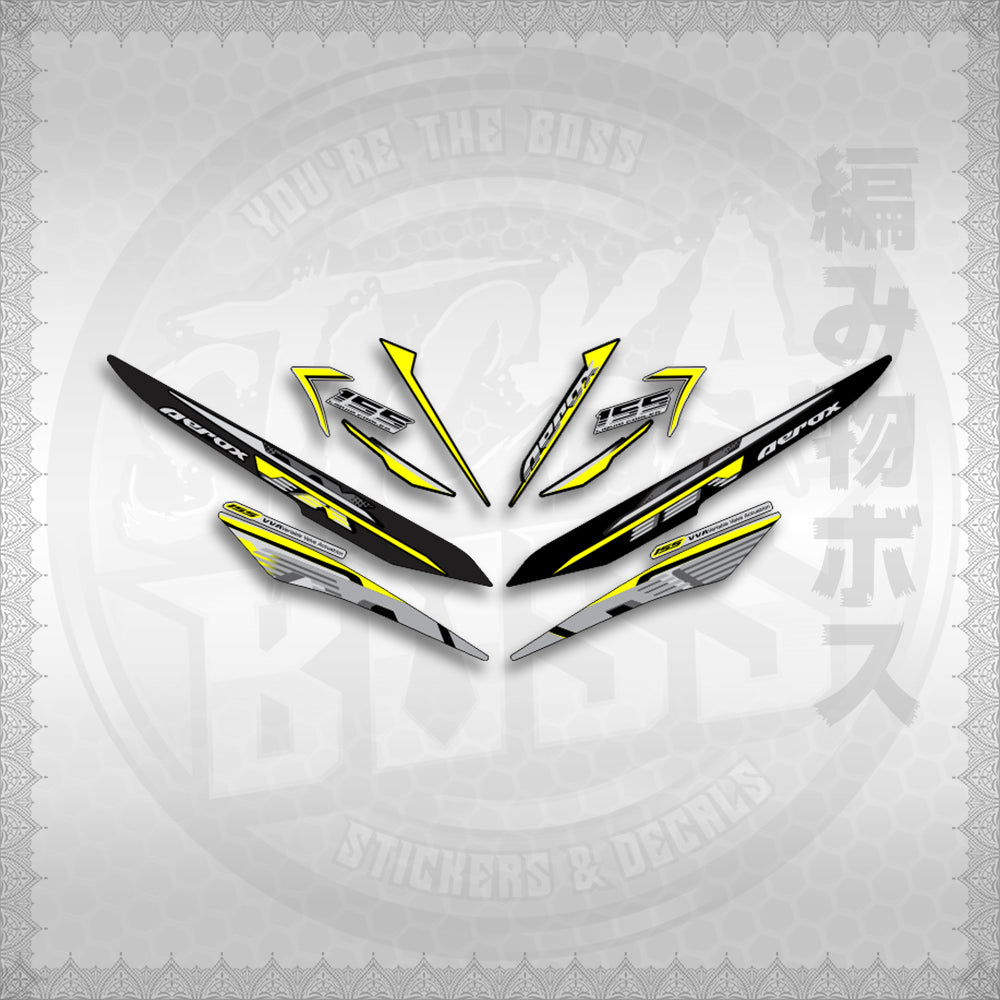 STICKER DECALS for AEROX 155 V1 (NESPGR) By STICKABOSS (SOFIE LAMINATED WATERPROOF)