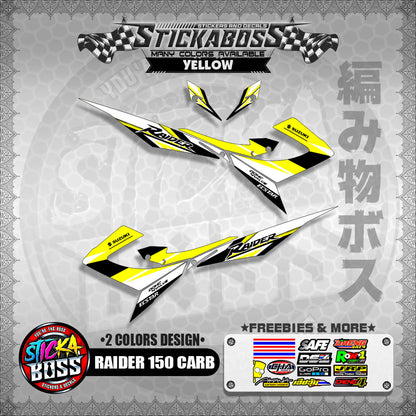 RAIDER 150 CARB MALAYSIAN STICKER DECALS ( 2 COLORS DESIGN  )【WITH FREEBIES】