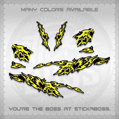 CLICK 125 V2 DECALS (2026 TRIBAL HEART DESIGN) STICKER KITS BY STICKABOSS