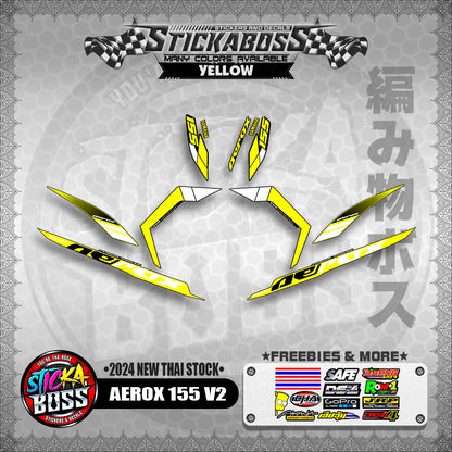 AEROX 155 V2 STICKER DECALS ( 2024 NEW THAI STOCK )【WITH FREEBIES】