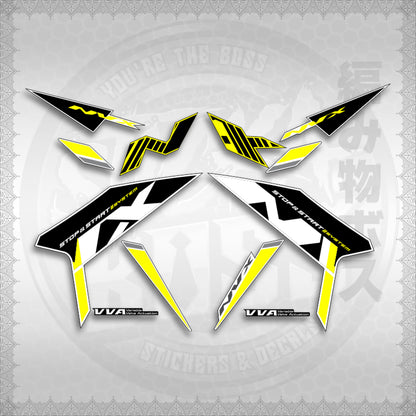 STICKER DECALS for AEROX V3 ALPHA TURBO INDO (AV3SHBOST) By STICKABOSS (SOFIE LAMINATED WATERPROOF)