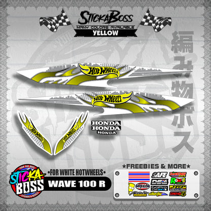 WAVE 100 R 2018 DECALS ( FOR WHITE HOTWHEELS )【WITH FREEBIES】