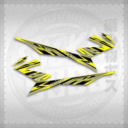 STICKER DECALS for RAIDER 150 Fi (RFINESASHED20) By STICKABOSS (SOFIE LAMINATED WATERPROOF)