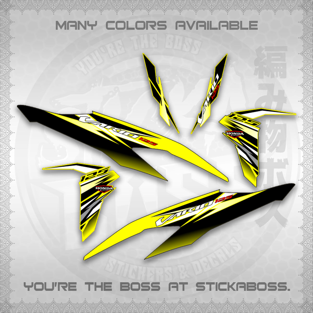 CLICK 125 V2 MALAY INDO CONCEPT ( VARIO STRIPING SLASH ) STICKER DECALS By STICKABOSS