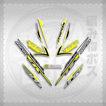 STICKER DECALS for AEROX 155 V2 (AV2NESPGR) By STICKABOSS (SOFIE LAMINATED WATERPROOF)