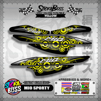 MIO SPORTY DECALS ( ABSTRACT CIRCLES DESIGN )【WITH FREEBIES】
