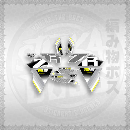 STICKER DECALS for SNIPER 155 (S155Y1SIPHFOWH) By STICKABOSS (SOFIE LAMINATED WATERPROOF)