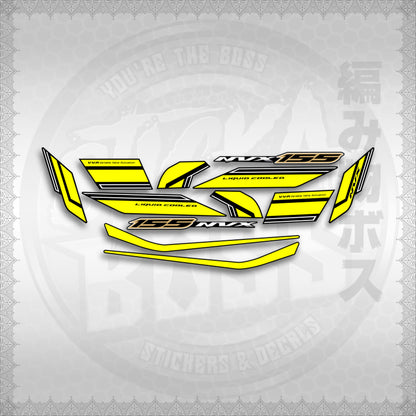 STICKER DECALS for AEROX 155 V2 MALAYSIAN (AV2NVSLCO) By STICKABOSS (SOFIE LAMINATED WATERPROOF)