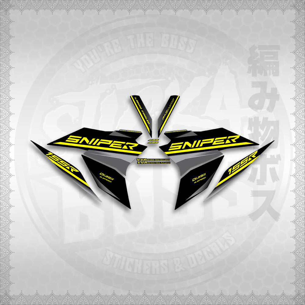 STICKER DECALS for SNIPER 155 (20PHSTDE) By STICKABOSS (SOFIE LAMINATED WATERPROOF)