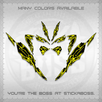 CLICK 125 V4 VARIO DECALS (2026 TRIBAL LIGHTNING DESIGN) STICKER KITS BY STICKABOSS