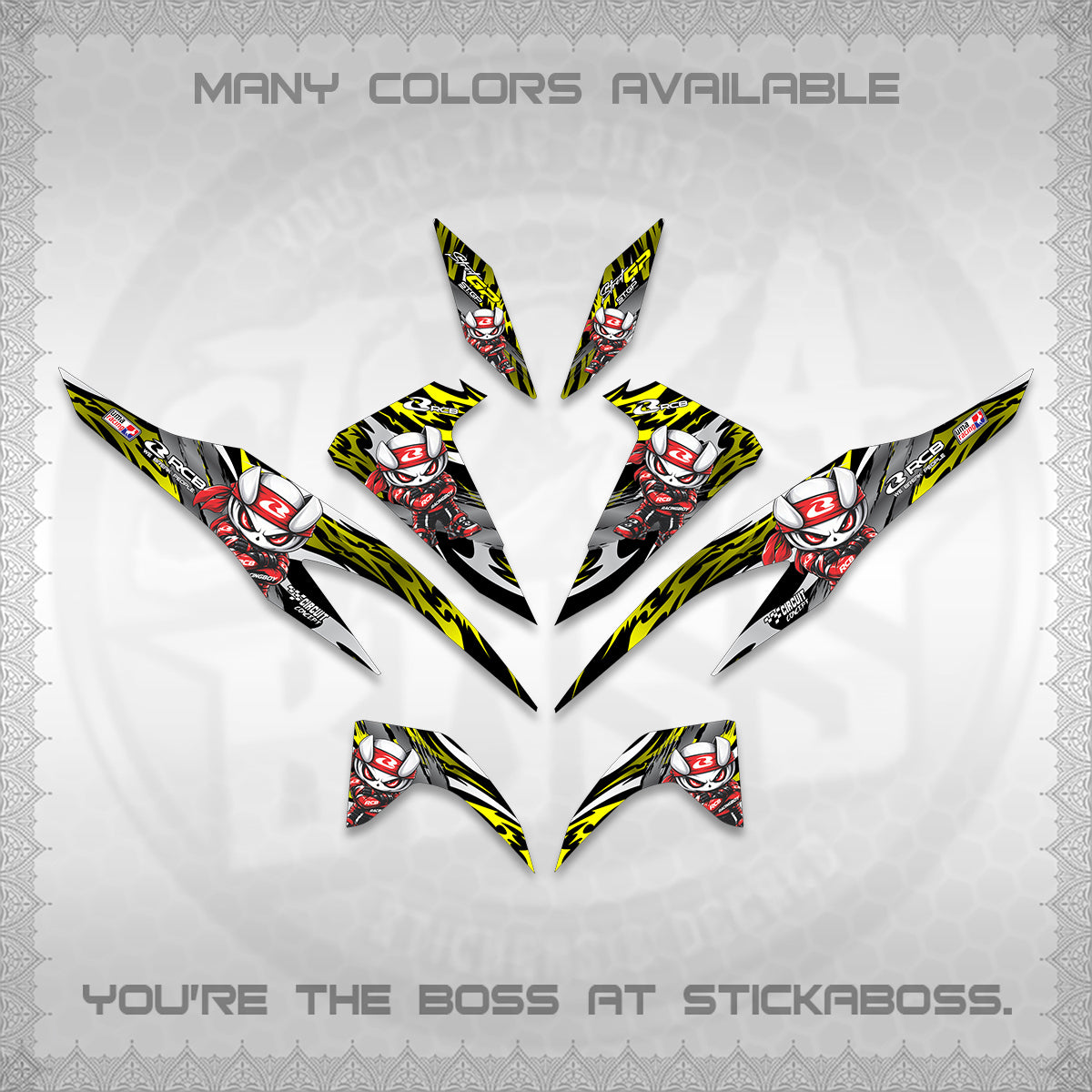 CLICK 125 V2 DECALS (2026 NEW RCB 2.0 DESIGN) STICKER KITS BY STICKABOSS