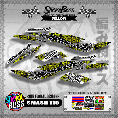 SMASH 115 DECALS ( SUN FLORAL DESIGN )【WITH FREEBIES】